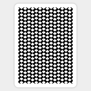 Black White Petals Pattern Sticker